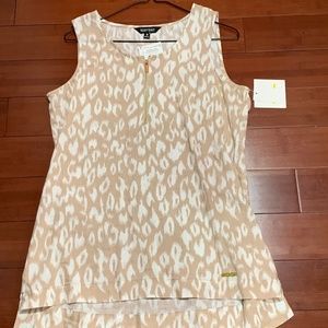 Ellen Tracy Classy Cheetah Cotton Tank